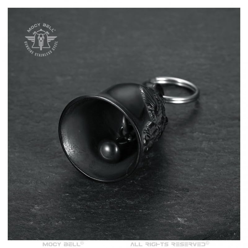 Moto campana ANGEL BIKER Guardian Gremlin Mocy Bell Acciaio inox nero