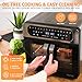 Nyxi 20L Air Fryer Oven with Dual French Glass Doors, Visual Window, 13 Cooking Modes, Digital Control, Adjustable Temperature, Timer, Non-Stick Tray, 12 Accessories, Stainless Steel