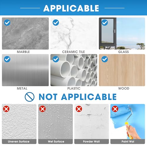 Double Sided Tape Heavy Duty - Nano Removable Adhesive Mounting Tape Wall Decor, Clear Sticky Picture Hanging Transparent Strips Command Tapes for Poster Carpet Art Craft Home Office School (9.85FT)