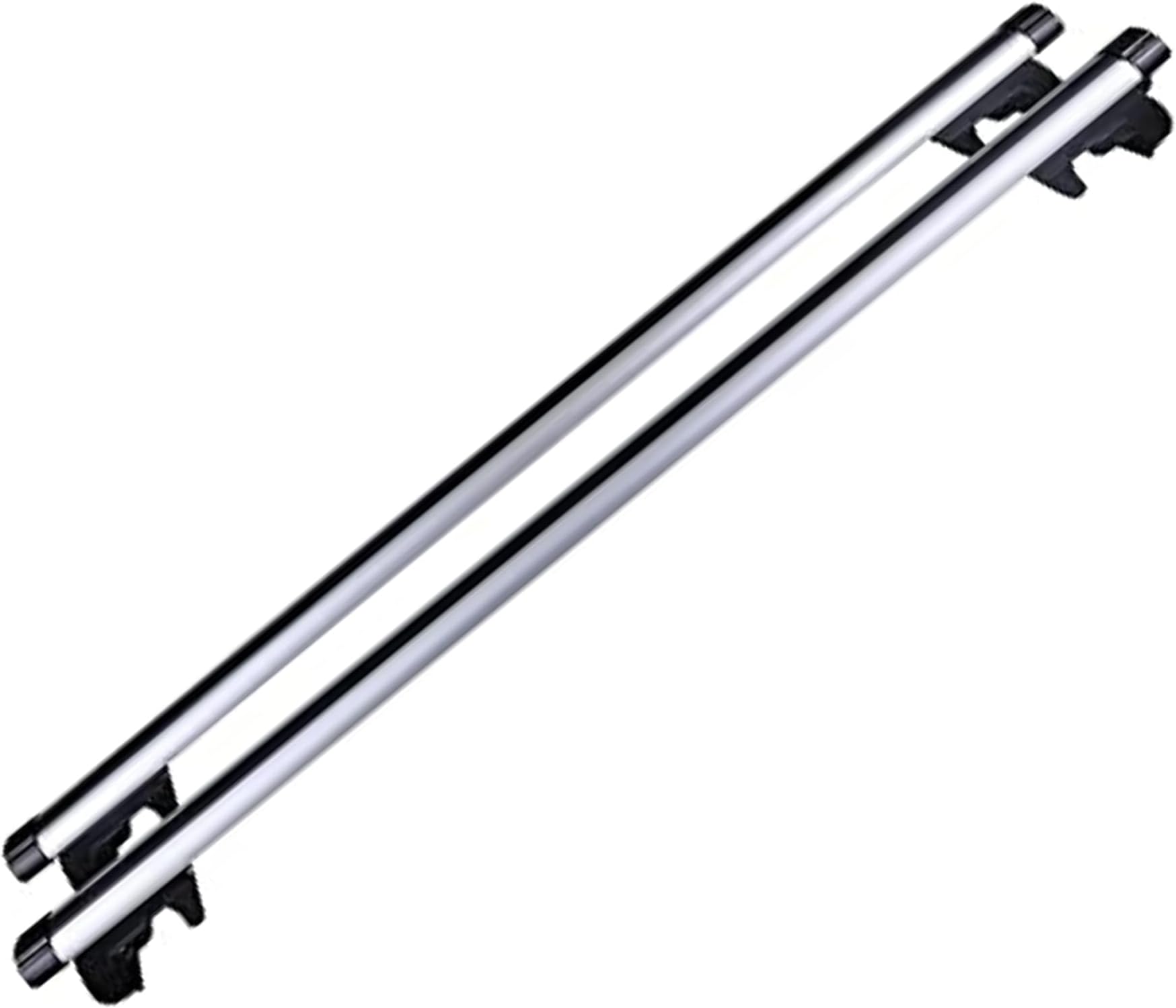 Sulfar Universal Roof Cross Bars | Adjustable 51" Lockable Aluminum Car Roof Rack with Mounting Clamps | Anti-Theft Design for SUVs & Vehicles (Silver-Black) - 2pcs