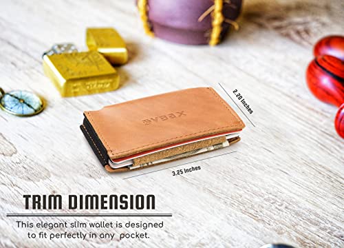 Image of Minimalist Slim Wallet Credit Card Holders - Elastic Small Front Pocket Wallet For Men Women