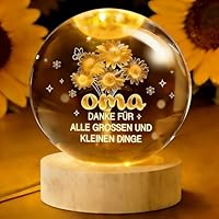 Charfia Oma Geschenk, Glas Kristall Muttertagsgeschenk Geschenke Geburtstagsgeschenk Muttertagsgeschenke Geschenk Oma Geburtstag Weihnachten