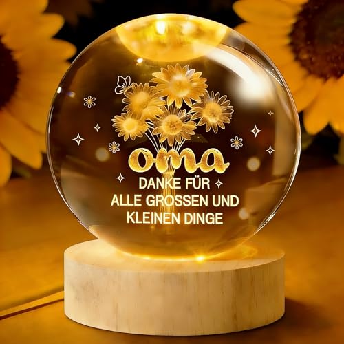 Charfia Oma Geschenk, Glas Kristall Muttertagsgeschenk Geschenke Geburtstagsgeschenk Muttertagsgeschenke Geschenk Oma Geburtstag Weihnachten