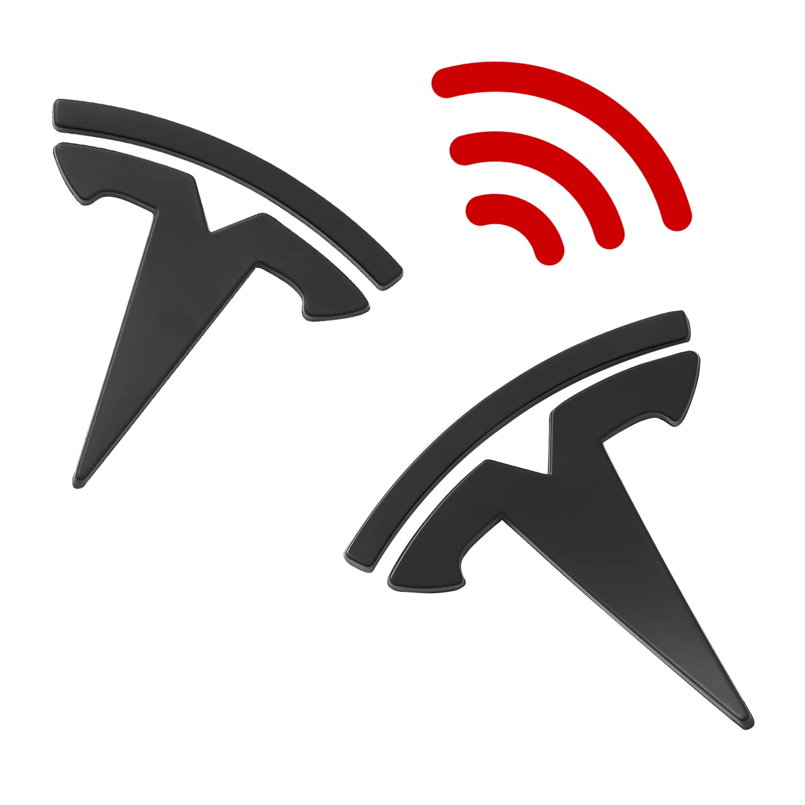 KAVANIC Fits Tesla Model 3 NFC Siri Shortcut Front Trunk/Rear Trunk Logo Emblem Decal Cover Sticker (Matt Black) Tesla Model 3 Accessories