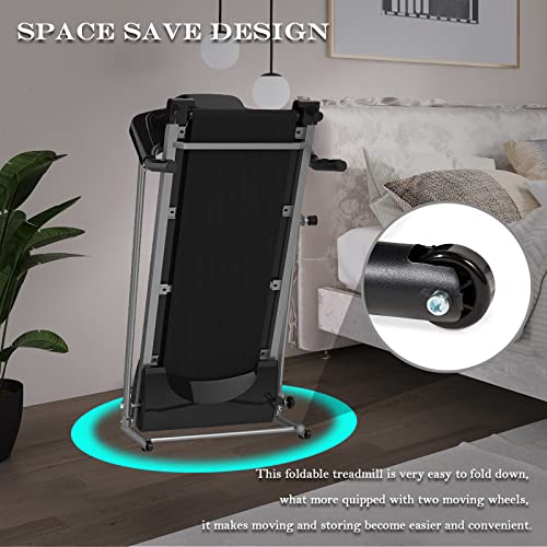 Soarflash Folding Treadmill For Home Office Gym, Electric Running Walking Exercise Machine With Lcd Monitor, Cup Holder, 12 Preset Programs #TOP2