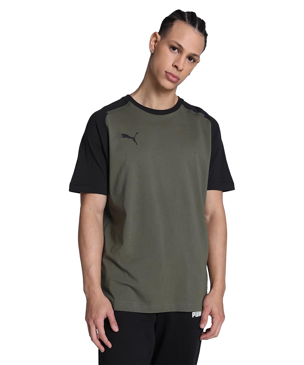 PUMA Men's Teamcup Casuals Tee, Green Moss, XL EU