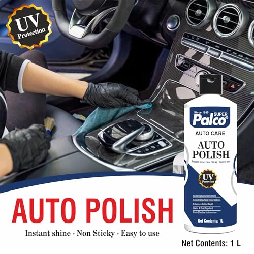 Image of PALCO Auto Polish 1 Litre | Car Polish Spray for Interior & Exterior | All in One Polish for Bike & Car Dashboard, Instant Shine Scratch Remover, UV Protection