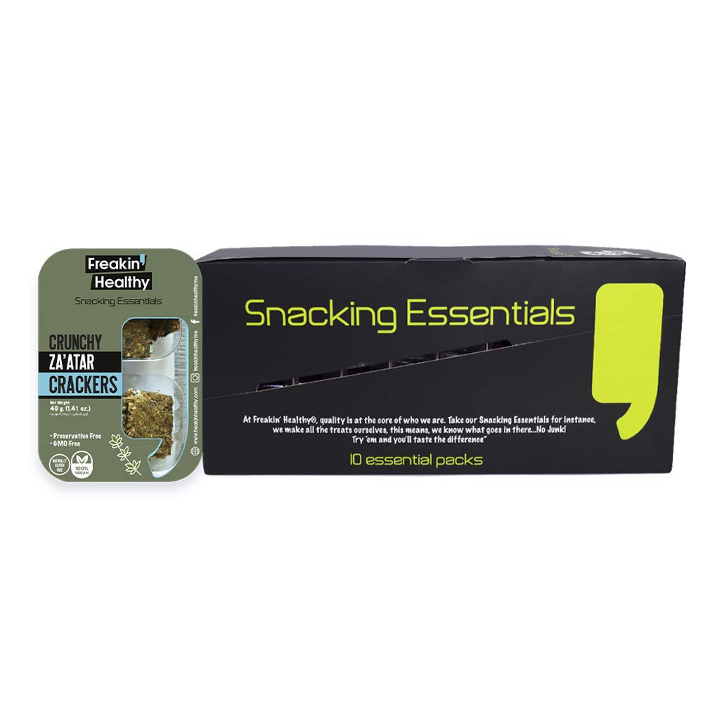 Freakin Healthy Crunchy Zaatar Crackers 40G, Gluten Free, Vegan And Healthy Snack