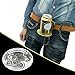 Hunpta @ Gürtelschnalle Flaschenschnalle Getränkehalter Bierholster, lustige Metall Gürtel Kopf, Damen und Herren Flasche Schnalle Bier Halter, Geeignet für Grill, Bar, Party, Fußballspiel
