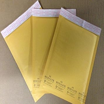 Kraft Bubble Mailer، # 0، 6.5 "x 9" - DVD SIZE - Pack of 150 From The Boxery