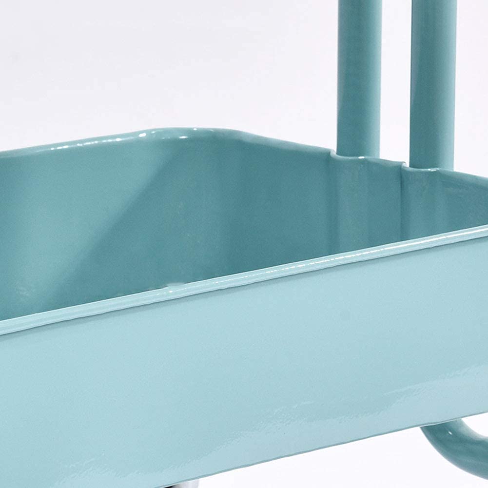 Carrito de Almacenamiento Multifuncional, Bebidas, Servicio de Alimentos, Bandejas, Carritos, Estantes de Malla Metálica con Ruedas, 3 Niveles, Multifunción, Altura Ajustable, Ruedas Universale