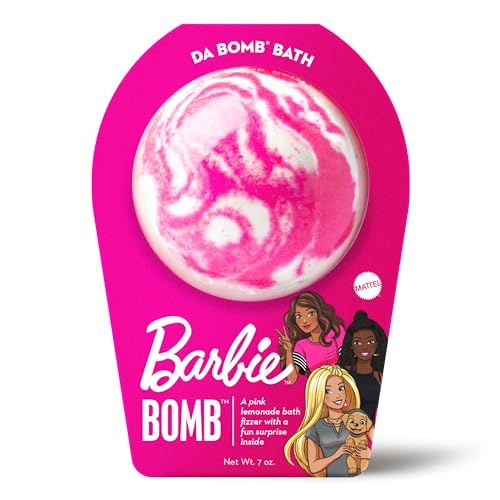 Image of Da Bomb Bath Barbie Swirl Bath Bomb - Pink Lemonade Fragrance - Surprise Inside - 7oz - Made in USA