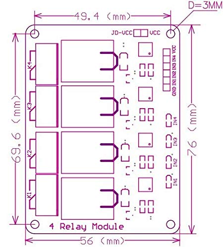 2-kanaals relaismodule Relaiskaart met optocoupler Low Level Trigger