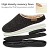 VeraCosy Men's Fuzzy Slip-on Slippers Warm Comfy Memory Foam Non-slip Indoor House Shoes Black, 10-11 UK #3
