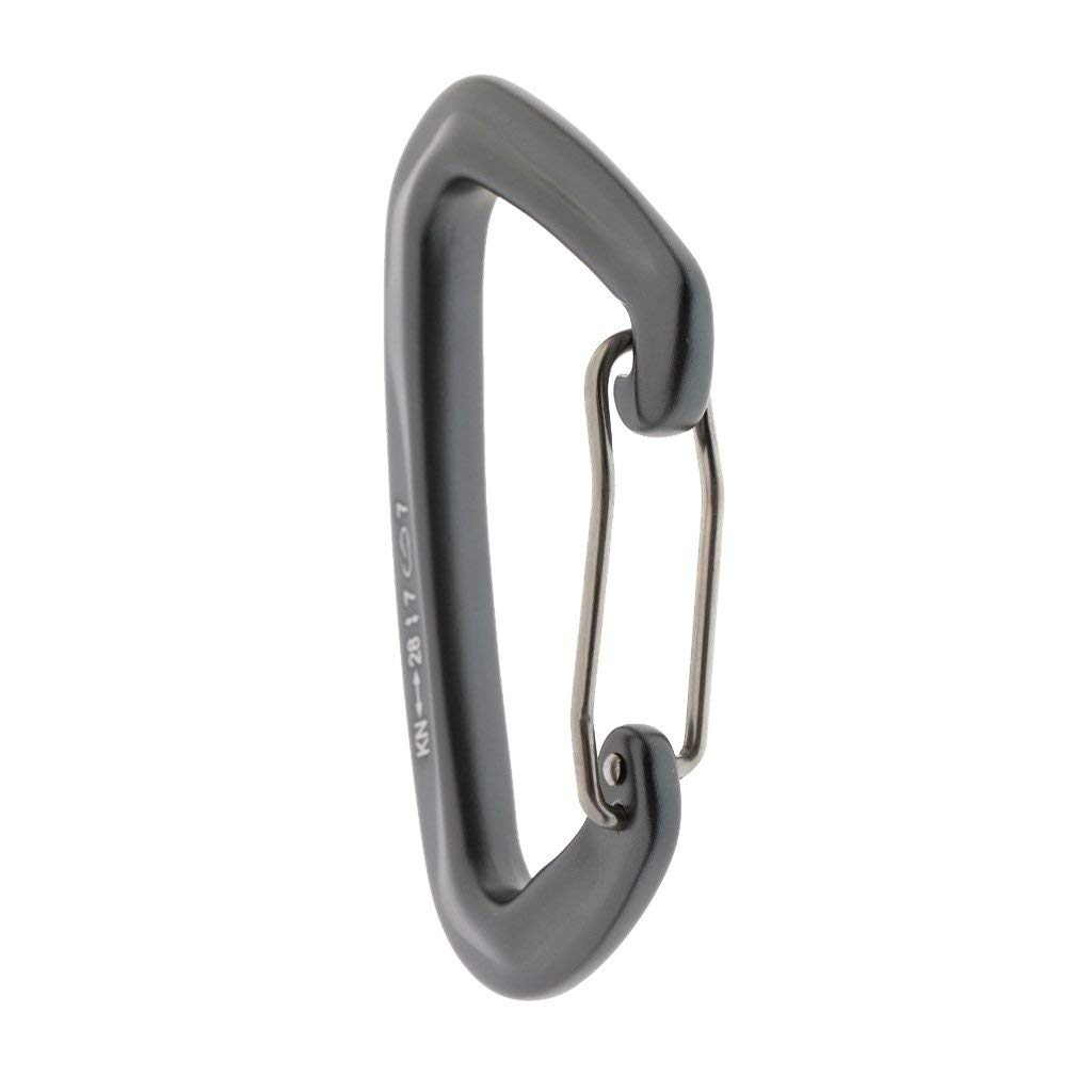 5 piezas 28 KN alambre puerta mosquetón gancho llavero Quickdraw para deportes al aire libre escalada alpinismo alpinismo descenso