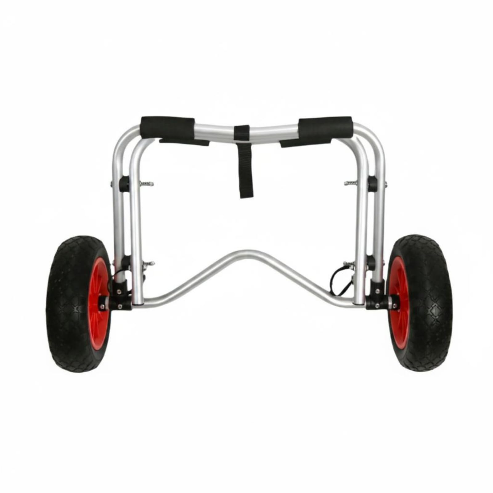 perfeclan Carrito Plegable para Kayak Carro Remolque Soporte Transportador con Barra de Acero Inoxidable y Ruedas Anchas de Goma Transporte sin Cargar Todo el, Plateado