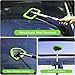 Windshield Cleaner Tool with Rotating Extendable Handle, 4 Reusable Microfiber Pads, Aluminum Window Cleaning Wand for Car Interior, Auto Glass, RV, Truck, with 30ml Spray Bottle