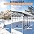 MNLR 12x20 FT Heavy Duty Metal Carport, Galvanized Steel Outdoor Carport Canopy with Reinforced Base, All-Weather Car Shelter for Car, Boat, Truck and Tractor