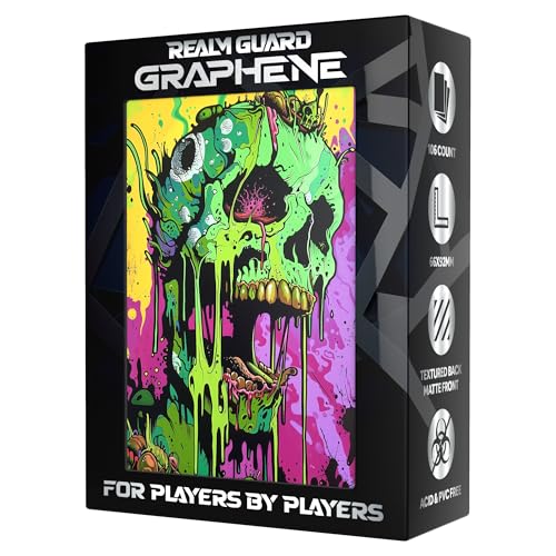 Realm Guard Graphene -100ct Textured Matte TCG/MTG Art Sleeves (Melting Skull)