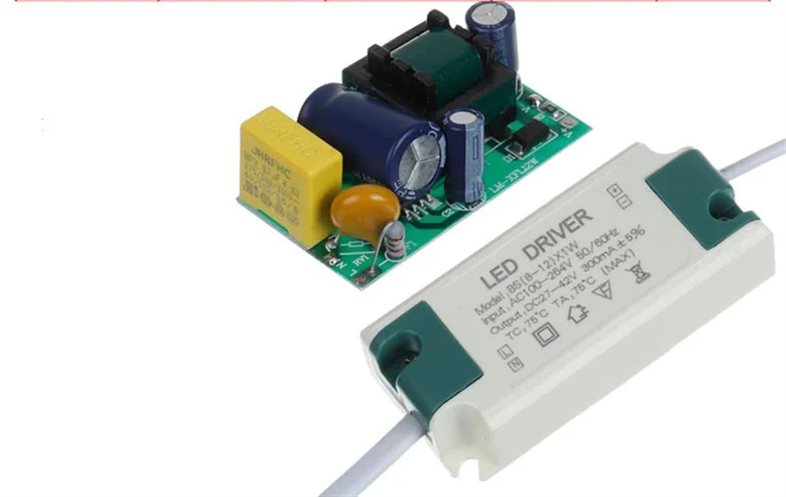 FCARUMIQP Constant Current LED Light Driver for 3W 5W 7W 9W 10W 12W 15W 18W 20W 24W for Down Panel Flood(8-12W DC24-42V)