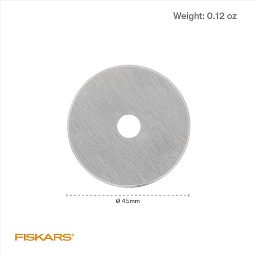 Miniatura 7 de Fiskars Hojas giratorias de 45 mm (paquete de 5) - Reemplazo de cuchillas de cortador giratorio - Proyectos de manualidades, costura y acolchado -