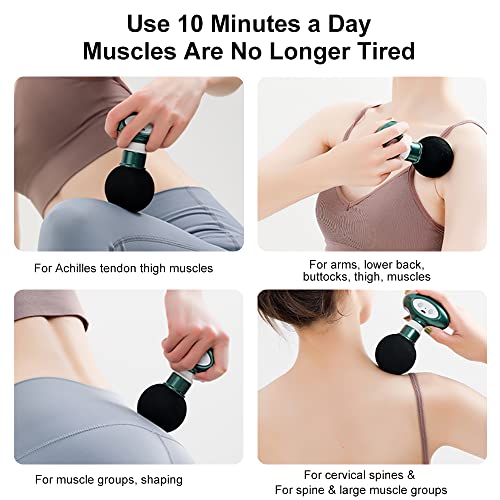 Mini Muscle Massage Gun, Powerful 6 Speed Vibration Modes Handheld Massager Wand For Back, Shoulder, Neck And Body Pain Deep Tissue Massage Gun, Professionally Relieve Athletes Pain #TOP4