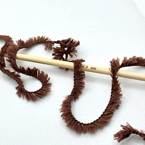 Image of Plush Faux Fur Bulky Yarn, Super Soft Fluffy Fuzzy for Knitting Crocheting Crafting, 100 Gram (3.53 Ounces) 109 Yards (100 Meters) (Chocolate Brown)