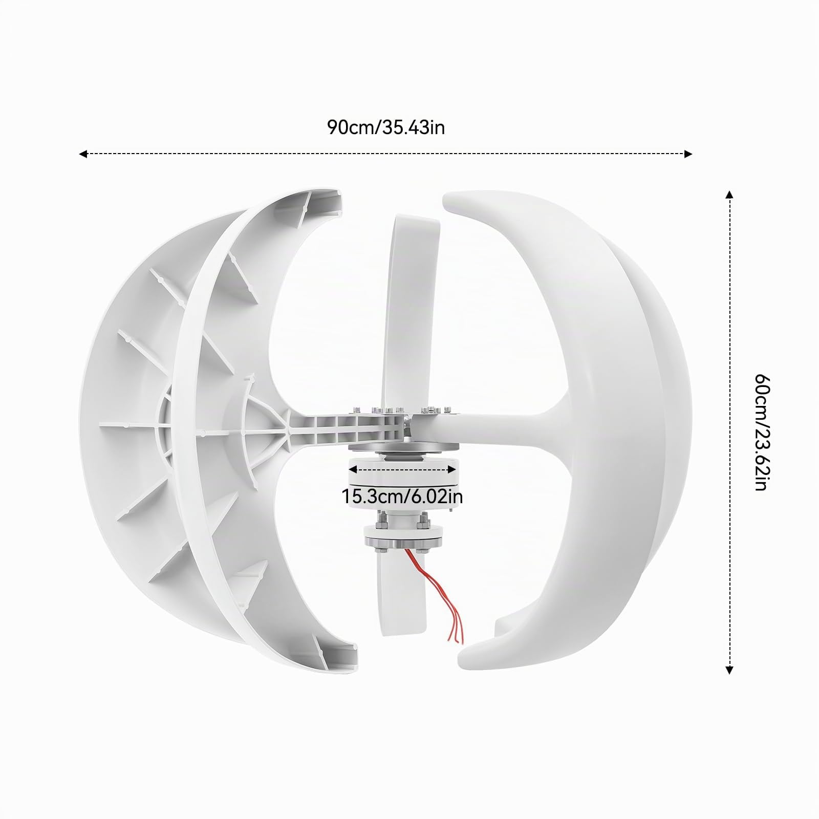 Turbina eolica verticale da 600W, 24V a 5 pale a forma di lanterna IP67 generatore eolico per uso domestico casa barca strada solare turbina eolica con regolazione automatica