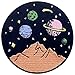 Parche termoadhesivo para la ropa, diseño de Montañas con escena del espacio exterior de la galaxia