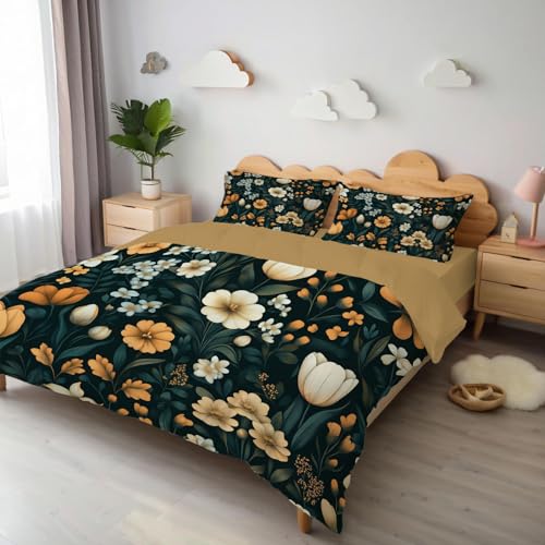 Housse de couette 200x200 facile à repasser avec zip pour lit double 2 taies - 4