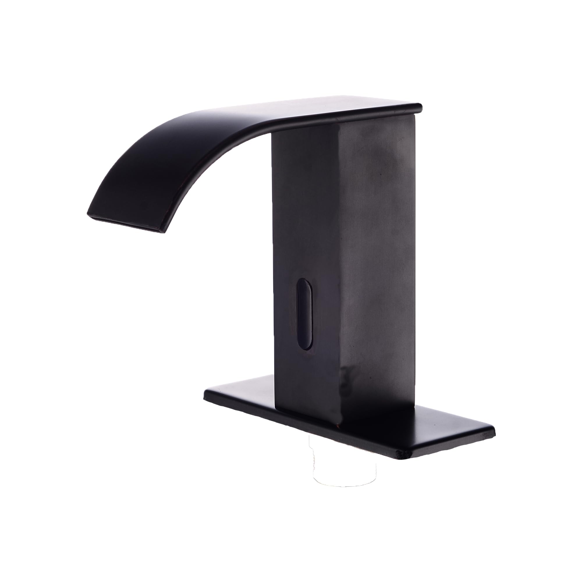 Sxithgkdw Black Automatic Waterfall Touchless Bathroom Sink Faucet, Motion Activated Sensor Square Body Hands- Tap Water Mixer,Matte