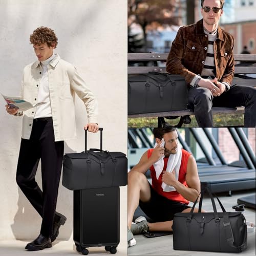 Travel Bag for Men Women, Duffle Bags for Travel with Shoe Compartment Weekender Overnight Carry On Bag with Dry Wet Separated Pocket Personal Item Bag for Gym Trip Workout2