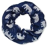 v28 Gorgeous Blue Elephant Print Long & Soft Scarf Shawl/Wrap - Large (Blue (Infinity))