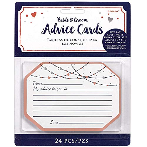 Cartes de conseils de mariage amscan lot de 24 livre d'or original 9x13cm