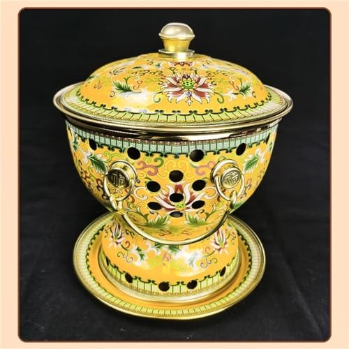 Olla para Hot Pot de Esmalte y Cobre 19x21 cm Amarilla miniatura 3