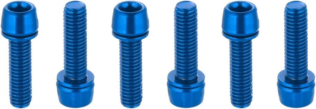 Chooee Bike Stem Bolts 6PCS, M5 x 18mm Stem Bolts Screw For MTB/Mountain Bike/Road Bicycle Blue - Image 3