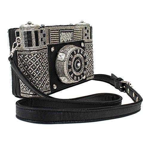 Mary Frances Picture That Beaded Crossbody Handbag, Black3