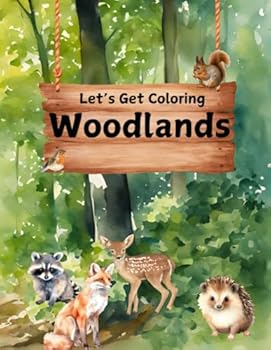Paperback Let's Get Coloring: Woodlands Book