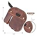 Perogen Archery Finger Tab-Cow Leather Fingers Protector for Recurve Bows Hunting Finger Protector Brown (L)