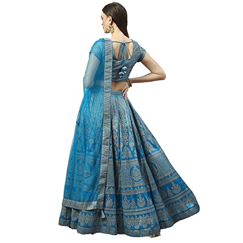 Image of BIBA Womens Polyester Readymade Lehenga Set