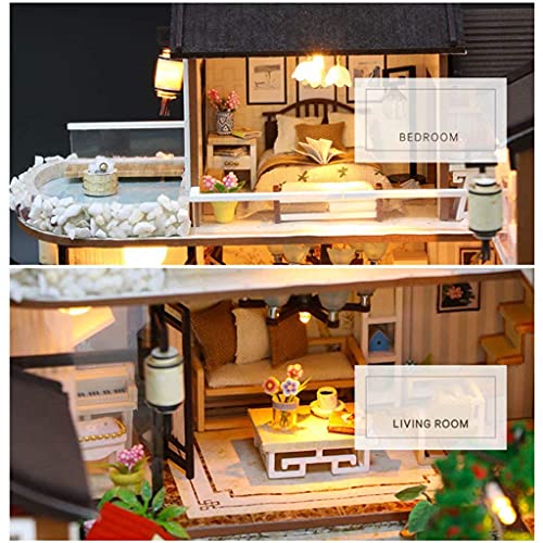 Woodcraft Construction Kit-Holzmodellbau-Set, DIY-Miniatur-Puppenhaus-Set, Handgefertigte Mini-Raum-Bastelsets Mit… – Bild 3