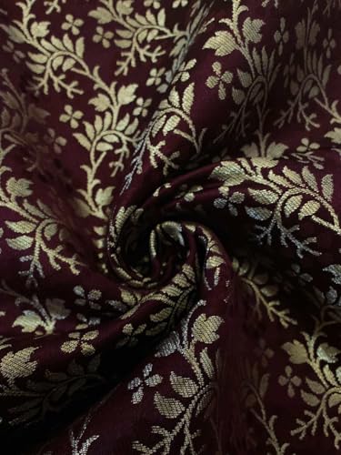 Tissu brocart de soie jacquard doré BRO1168 pour haute couture
