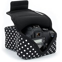 Funda Para Canon USA Gear DSLR - Funda para cámara Digital con protección de Neopreno, Correa para cinturón y Accesorios de Almacenamiento, Compatible con Canon, Nikon, Sony, Olympus, Pentax, etc.