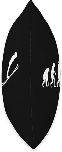 Miniatura 2 de Evolution Ski Jumping Throw Pillow, 18x18, Multicolor