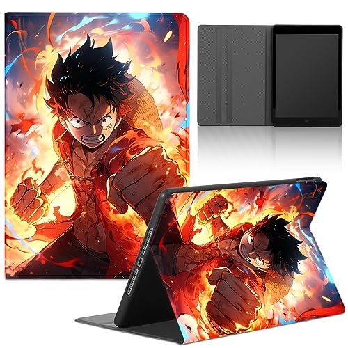 Custodia Cover per Xiaomi Redmi Pad SE 2023 10.1'' Anime One Piece Luffy Zoro Gear 5 Nika Tablet con Supporto Protettiva Multi-Angoli Regolabile Sottile Antiurto Holder Flip in pelle PU