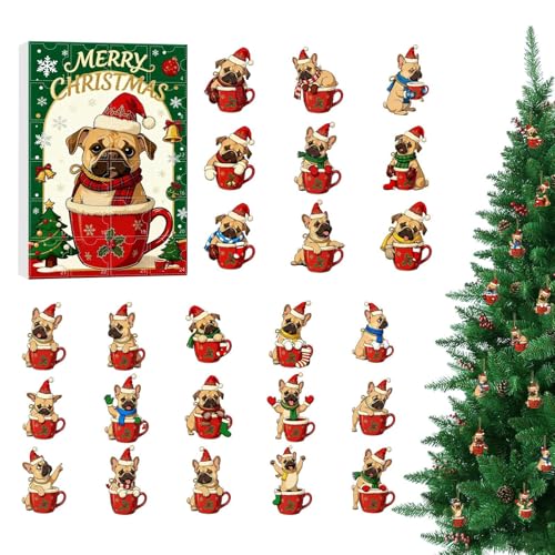 Calendario De Adviento Temático De Perros - Calendario Con 24 Sorpresas | Calendarios De Navidad Para Los Amantes De Los Perros, Familia, Hombres Y Mujeres - Decoración De Navidad Y Idea De