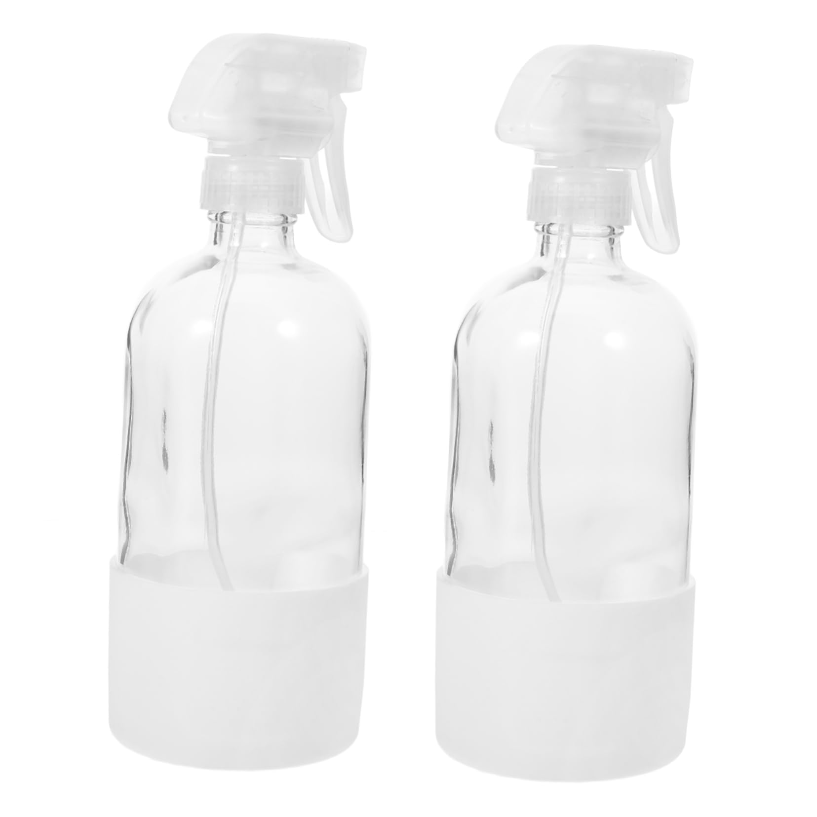 Gatuida 2 Botellas de Spray de Vidrio de 500ml con Funda de Silicona, Reutilizables y Pulverización, para Cabello y Limpieza