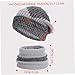 Bemonew Winter Hats for Women Winter Hat and Scarf Set for Women 2PCS/Set Warm Thick Windproof Knitted Beanie Hat and Neck Warmer with Fleece Lined