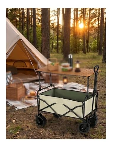 Chariot utilitaire pliable avec table intégrée pour marché et camping - 2