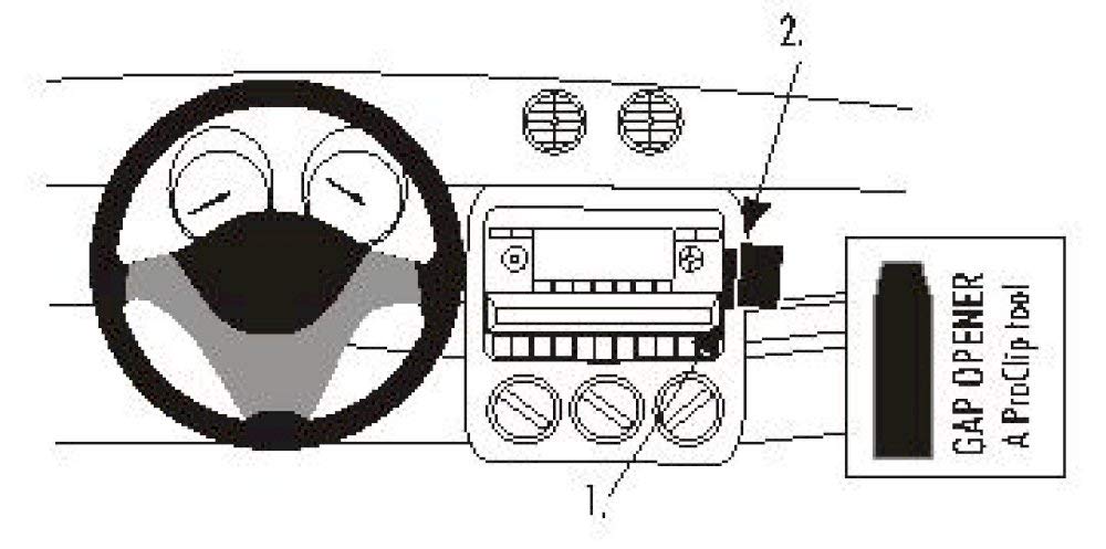 Brodit 853651 Proclip Mount for Smart For Four 04-06